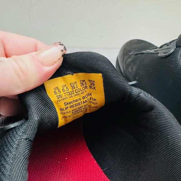 Skechers Work Slip Resistant Black Sneakers Women’s Size 9.5 - Picture 9 of 10